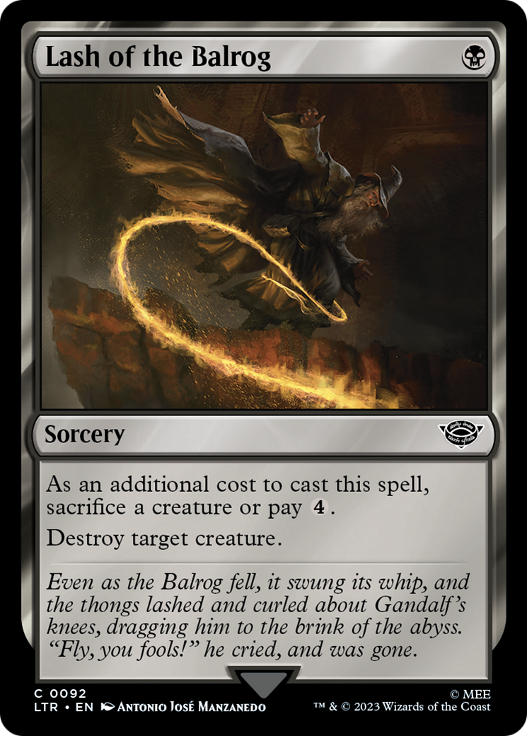 Magic: The Gathering - Lash of the Balrog Foil - The Lord of the Rings: Tales of Middle-earth