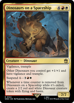 Magic: The Gathering - Dinosaurs on a Spaceship Foil - Doctor Who