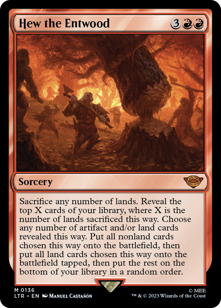 Magic: The Gathering - Hew the Entwood Foil - The Lord of the Rings: Tales of Middle-earth