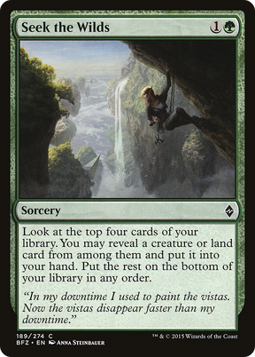 Magic: The Gathering - Seek the Wilds Foil - Battle for Zendikar