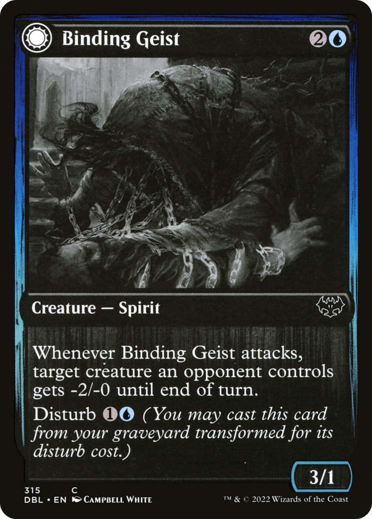 Magic: The Gathering - Binding Geist // Spectral Binding Foil - Innistrad: Double Feature