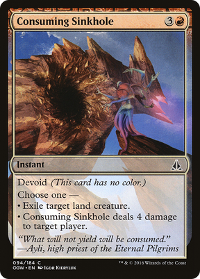 Magic: The Gathering - Consuming Sinkhole Foil - Oath of the Gatewatch