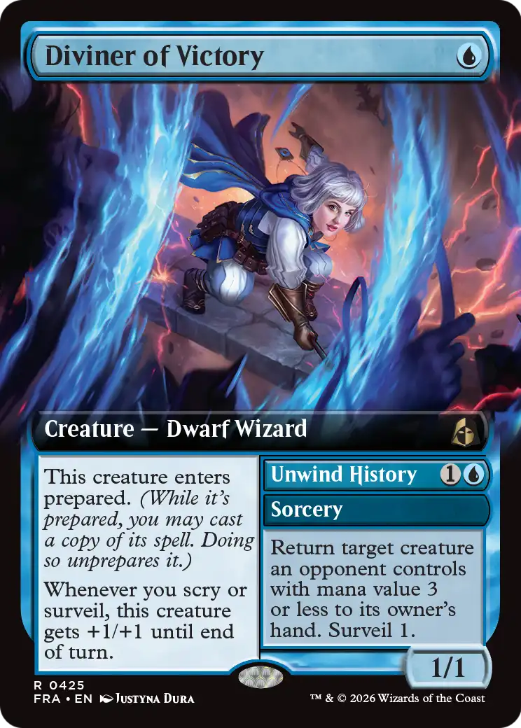 Magic: The Gathering - Diviner of Victory // Unwind History Foil - Reality Fracture