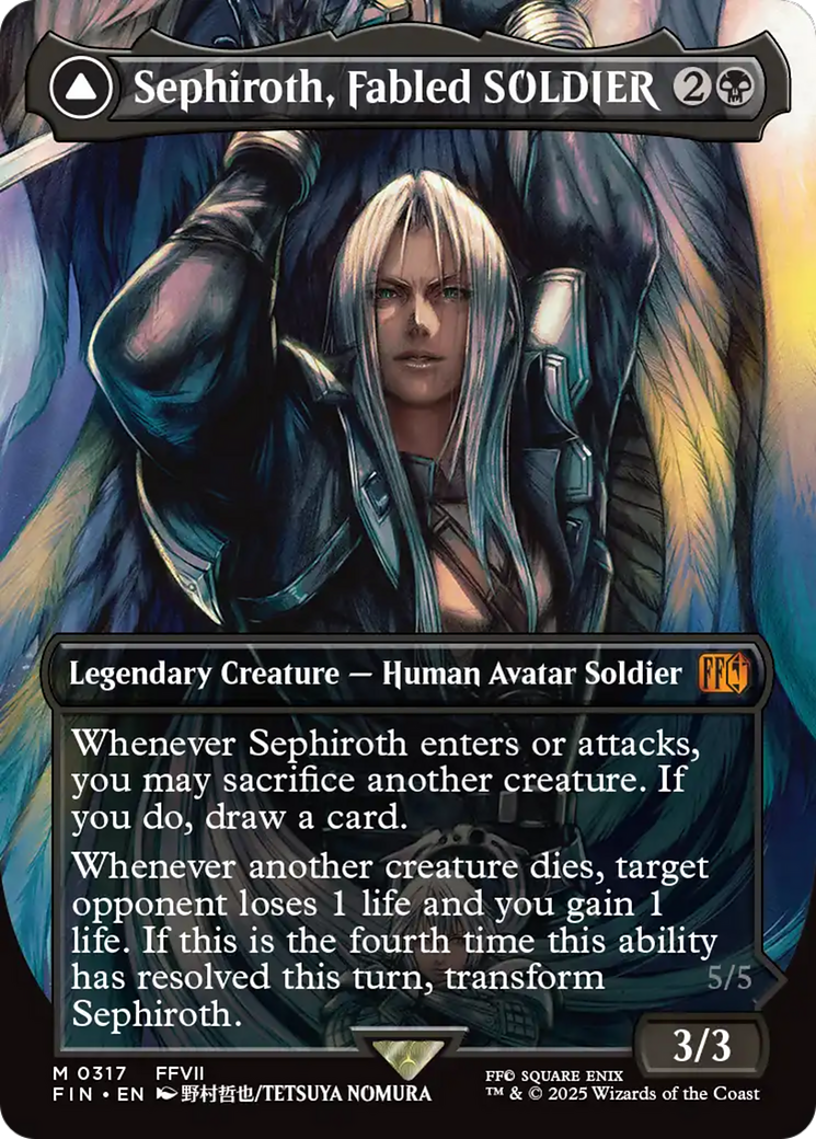 Magic: The Gathering - Sephiroth, Fabled SOLDIER // Sephiroth, One-Winged Angel Foil - Final Fantasy