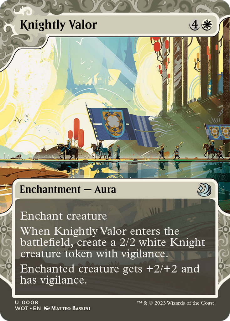 Magic: The Gathering - Knightly Valor Foil - Wilds of Eldraine: Enchanting Tales