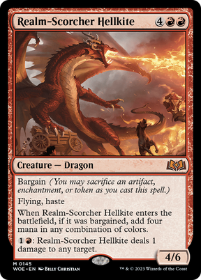 Magic: The Gathering - Realm-Scorcher Hellkite Foil - Wilds of Eldraine