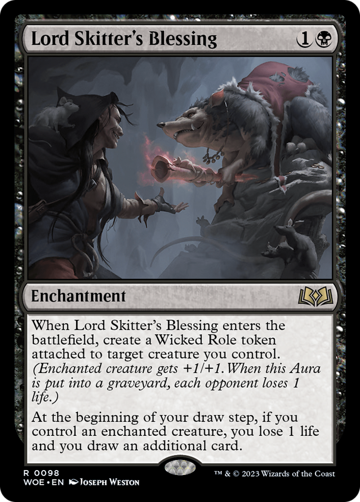 Magic: The Gathering - Lord Skitter's Blessing Foil - Wilds of Eldraine