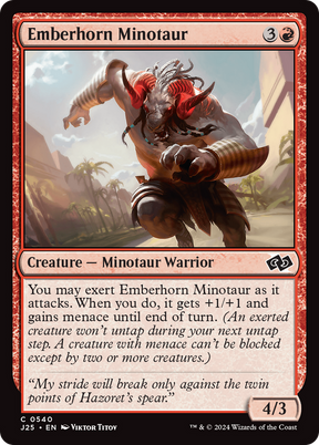 Magic: The Gathering - Emberhorn Minotaur - Foundations Jumpstart