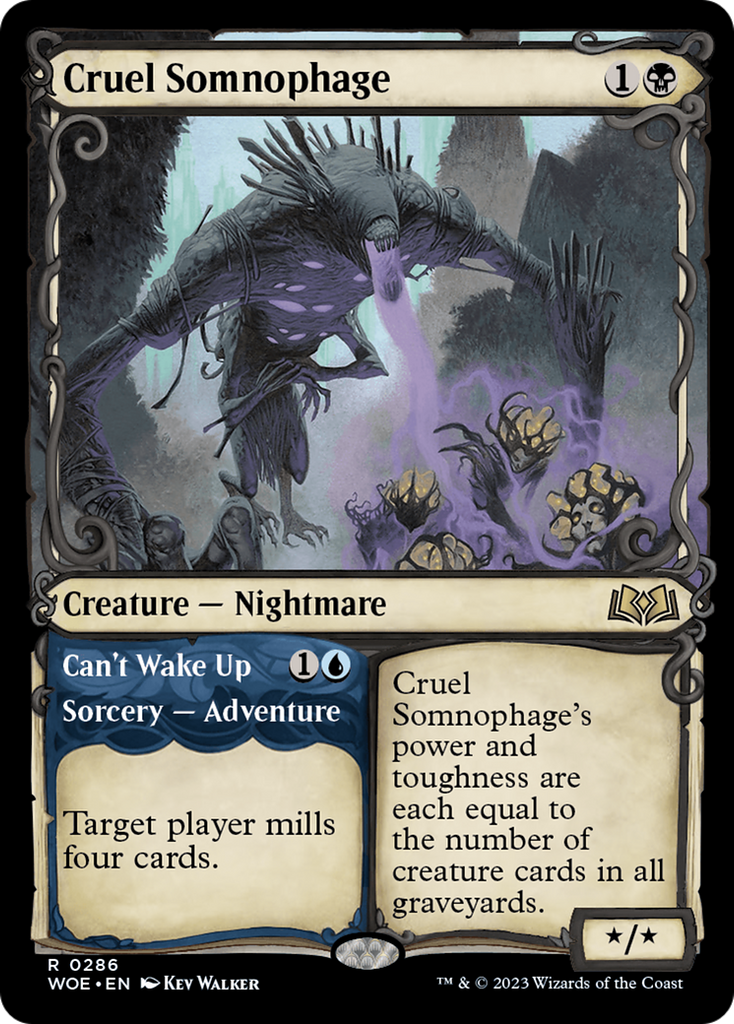 Magic: The Gathering - Cruel Somnophage // Can't Wake Up - Wilds of Eldraine