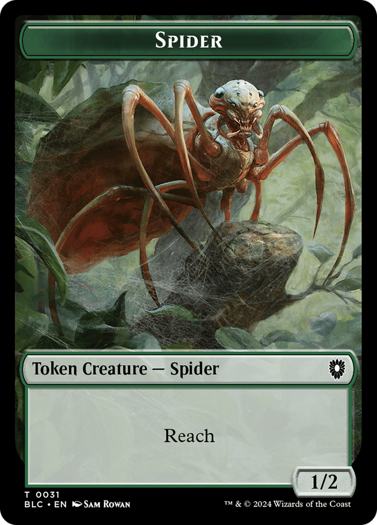 Magic: The Gathering - Spider Token - Bloomburrow Commander Tokens