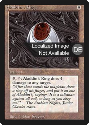 Magic: The Gathering - Aladins Ring - Foreign Black Border
