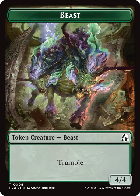 Magic: The Gathering - Beast Token - Reality Fracture Tokens