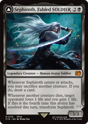 Magic: The Gathering - Sephiroth, Fabled SOLDIER // Sephiroth, One-Winged Angel Foil - Final Fantasy