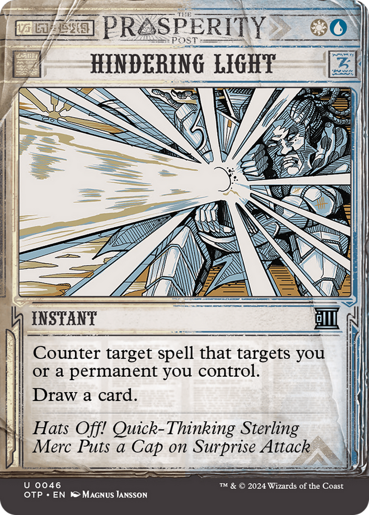 Magic: The Gathering - Hindering Light Foil - Breaking News