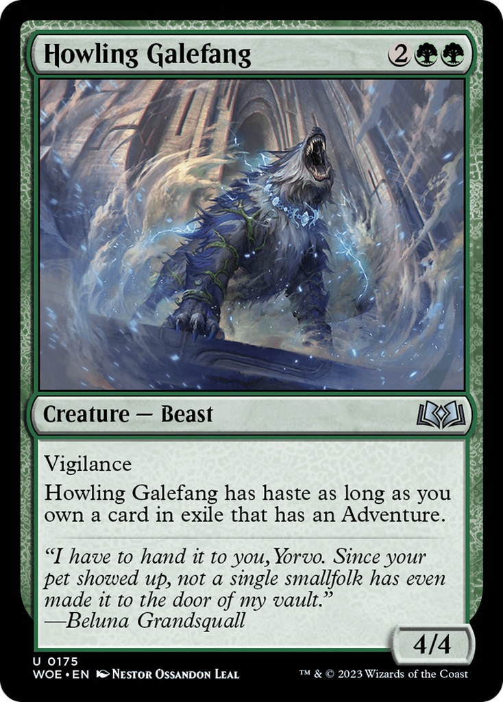 Magic: The Gathering - Howling Galefang Foil - Wilds of Eldraine