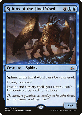 Magic: The Gathering - Sphinx of the Final Word Foil - Oath of the Gatewatch