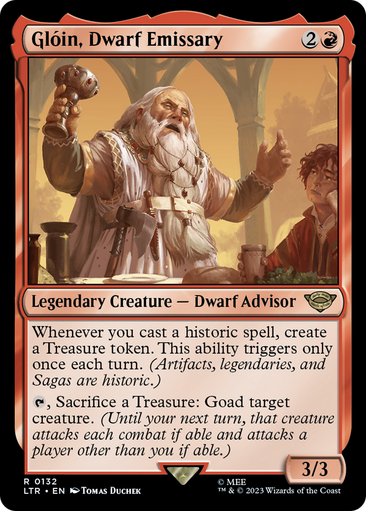 Magic: The Gathering - Glóin, Dwarf Emissary Foil - The Lord of the Rings: Tales of Middle-earth