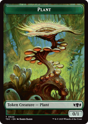 Magic: The Gathering - Plant Token - Tarkir: Dragonstorm Commander Tokens