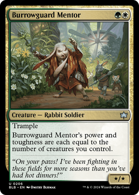 Magic: The Gathering - Burrowguard Mentor Foil - Bloomburrow