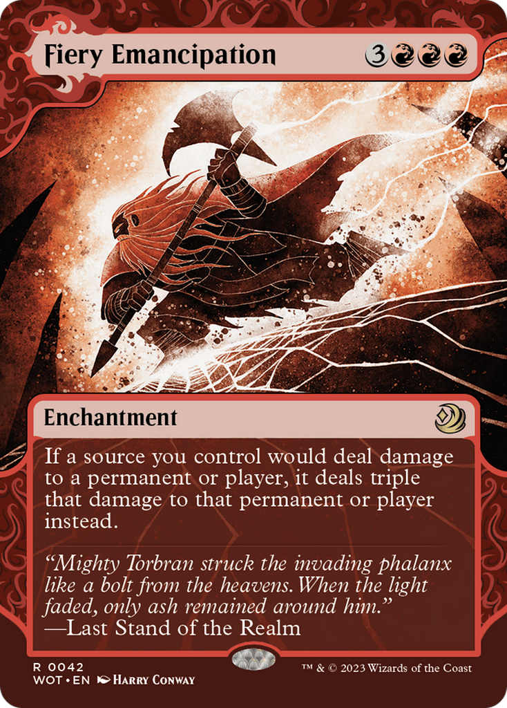 Magic: The Gathering - Fiery Emancipation Foil - Wilds of Eldraine: Enchanting Tales