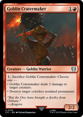 Magic: The Gathering - Goblin Cratermaker - Tales of Middle-earth Commander