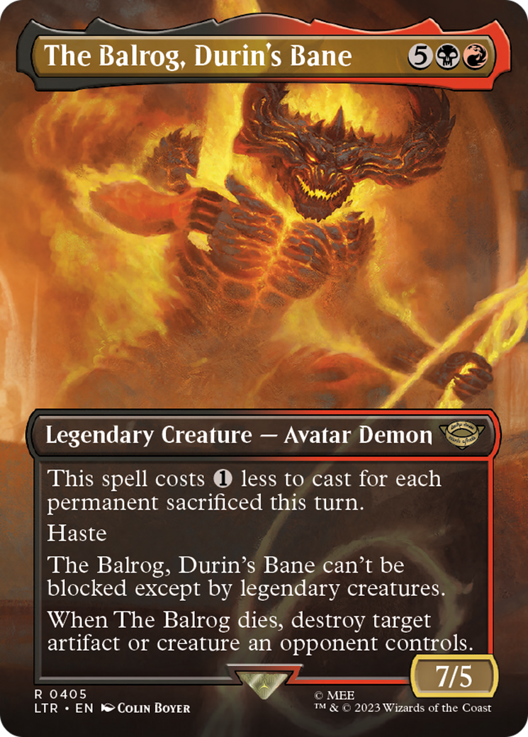Magic: The Gathering - The Balrog, Durin's Bane Foil - The Lord of the Rings: Tales of Middle-earth