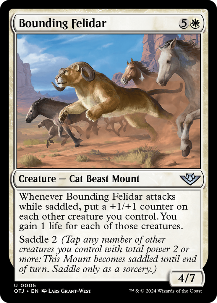 Magic: The Gathering - Bounding Felidar Foil - Outlaws of Thunder Junction