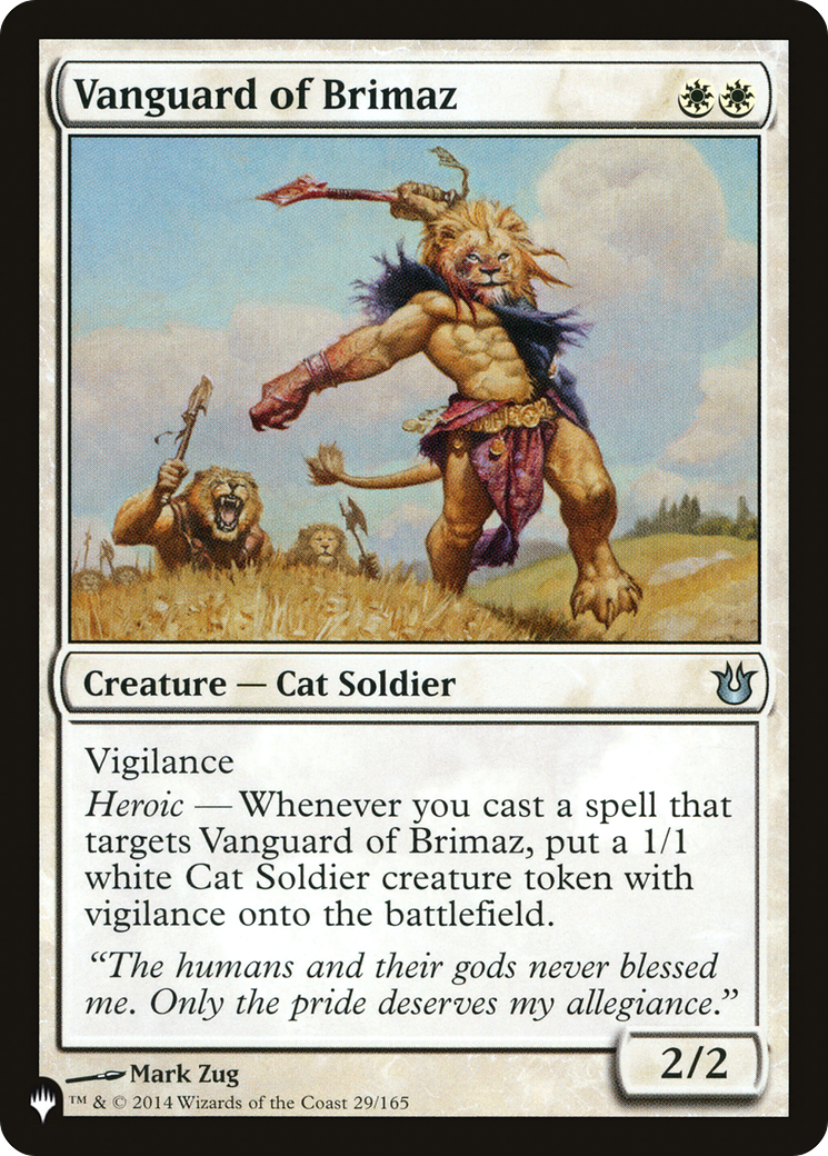 Magic: The Gathering - Vanguard of Brimaz - The List