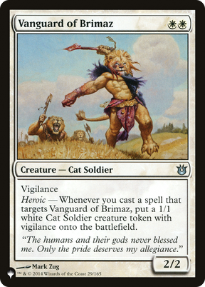 Magic: The Gathering - Vanguard of Brimaz - The List