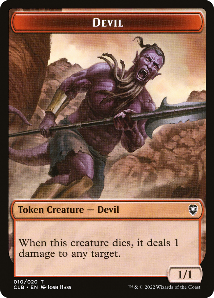 Magic: The Gathering - Devil Token - Battle for Baldur's Gate Tokens