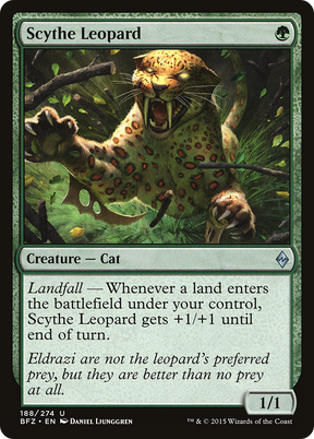 Magic: The Gathering - Scythe Leopard Foil - Battle for Zendikar