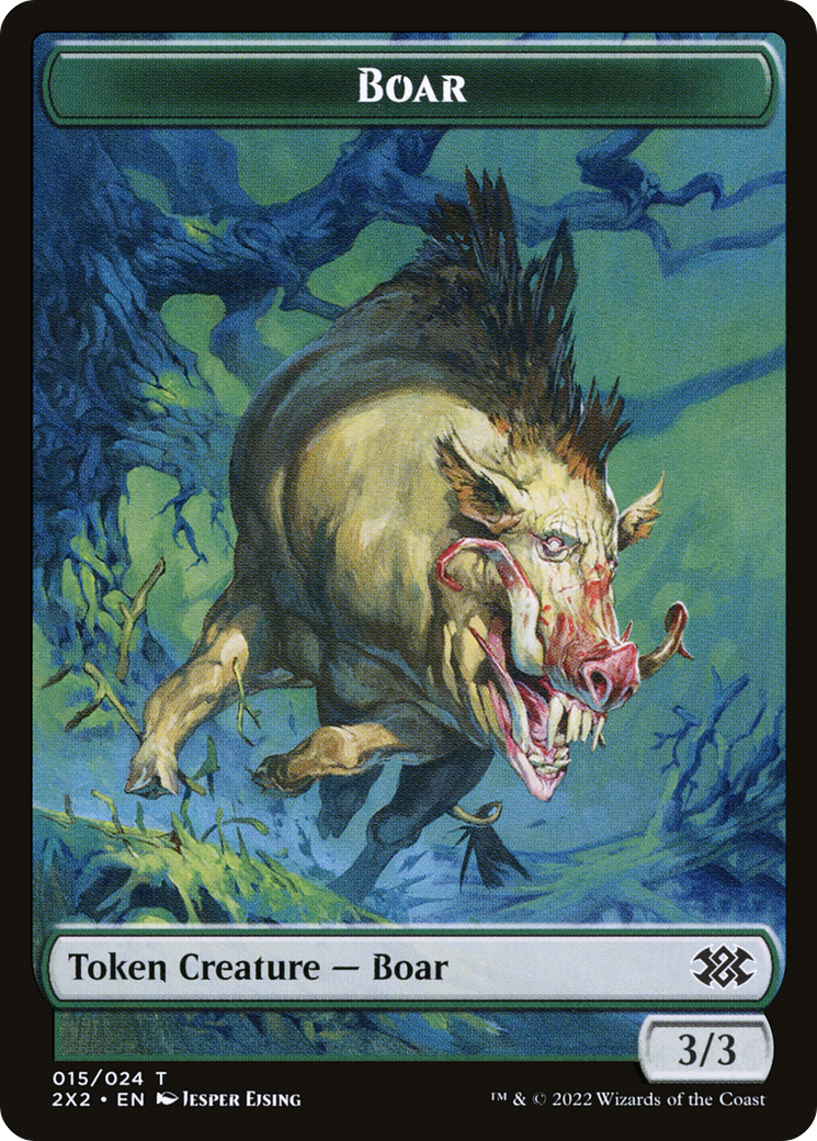 Magic: The Gathering - Boar Token - Double Masters 2022 Tokens