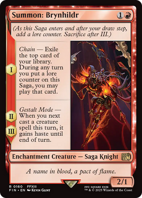 Magic: The Gathering - Summon: Brynhildr Foil - Final Fantasy