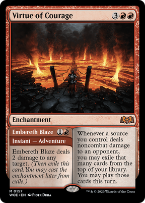 Magic: The Gathering - Virtue of Courage // Embereth Blaze - Wilds of Eldraine