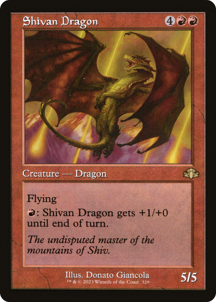 Magic: The Gathering - Shivan Dragon - Dominaria Remastered