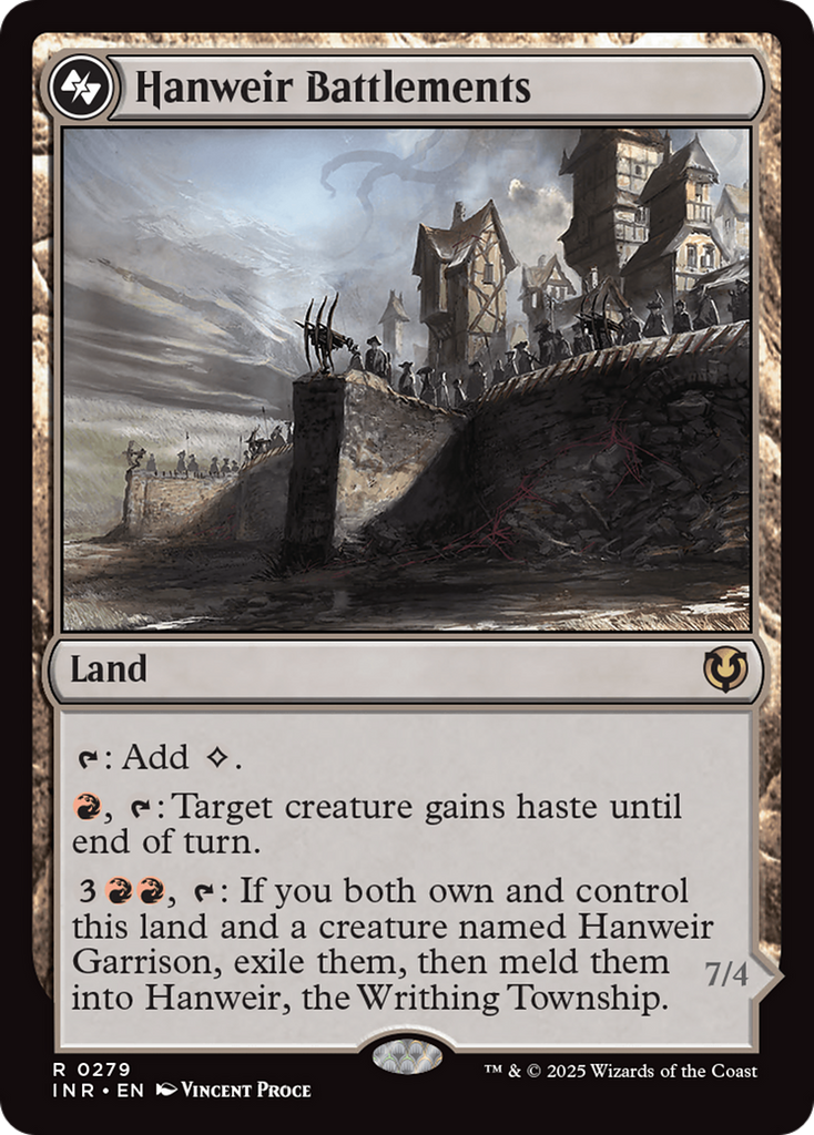 Magic: The Gathering - Hanweir Battlements // Hanweir, the Writhing Township Foil - Innistrad Remastered