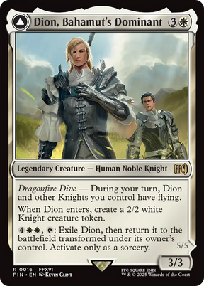 Magic: The Gathering - Dion, Bahamut's Dominant // Bahamut, Warden of Light Foil - Final Fantasy