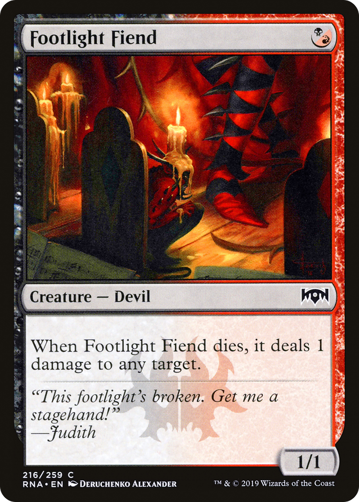 Magic: The Gathering - Footlight Fiend Foil - Ravnica Allegiance