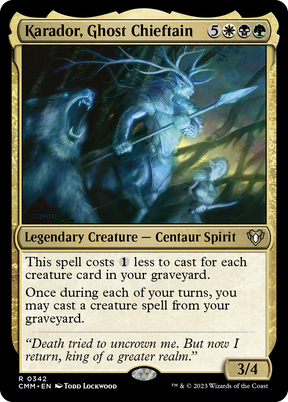 Magic: The Gathering - Karador, Ghost Chieftain Foil - Commander Masters
