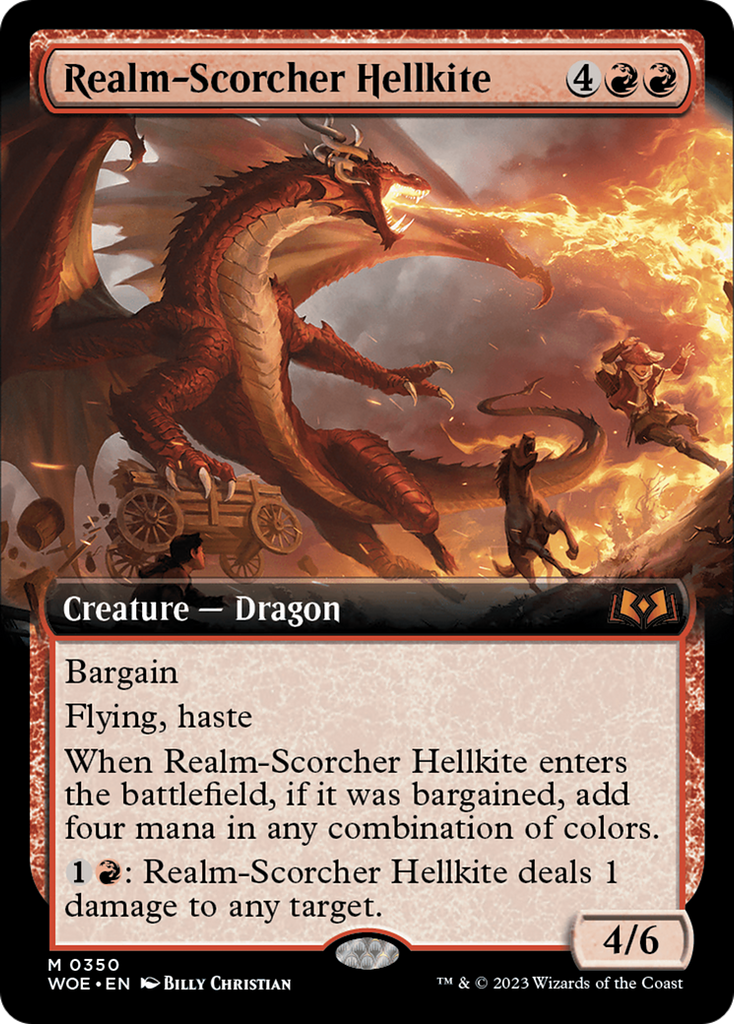 Magic: The Gathering - Realm-Scorcher Hellkite Foil - Wilds of Eldraine