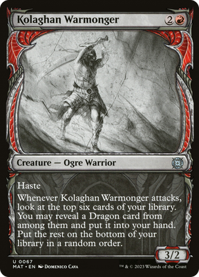 Magic: The Gathering - Kolaghan Warmonger Foil - March of the Machine: The Aftermath