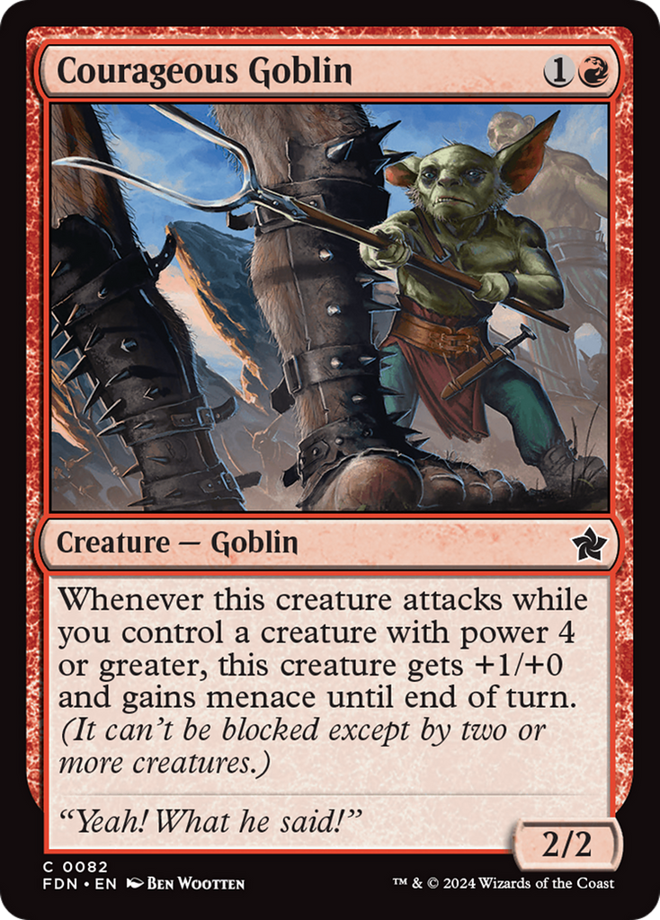 Magic: The Gathering - Courageous Goblin Foil - Foundations