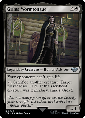 Magic: The Gathering - Gríma Wormtongue Foil - The Lord of the Rings: Tales of Middle-earth