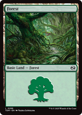 Magic: The Gathering - Forest #286 Foil - Tarkir: Dragonstorm