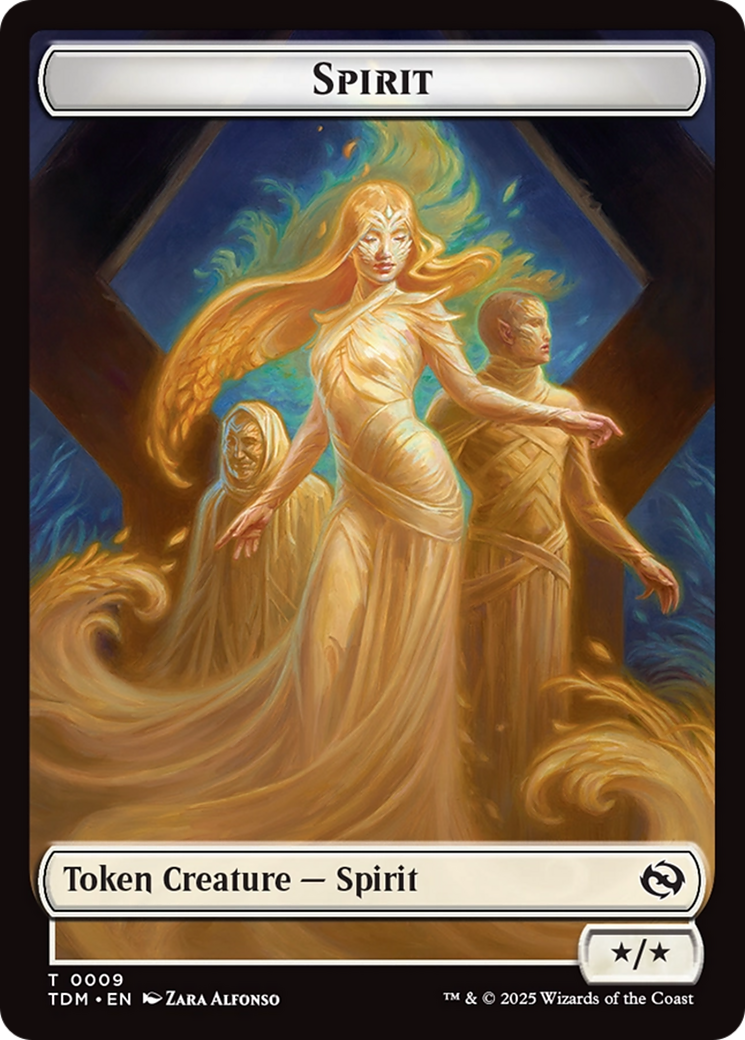 Magic: The Gathering - Spirit Token - Tarkir: Dragonstorm Tokens