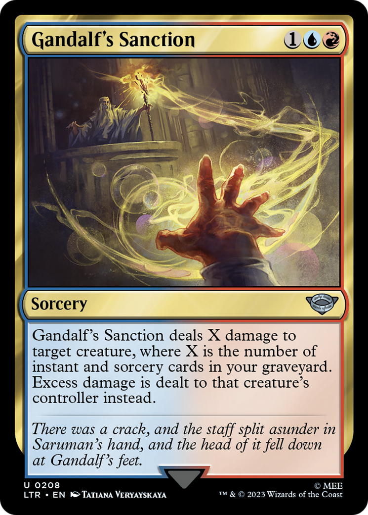 Magic: The Gathering - Gandalf's Sanction Foil - The Lord of the Rings: Tales of Middle-earth