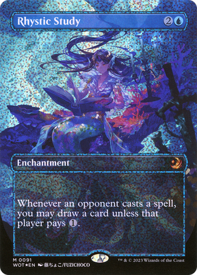 Magic: The Gathering - Rhystic Study Foil - Wilds of Eldraine: Enchanting Tales