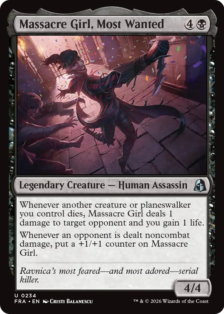 Magic: The Gathering - Massacre Girl, Most Wanted Foil - Reality Fracture