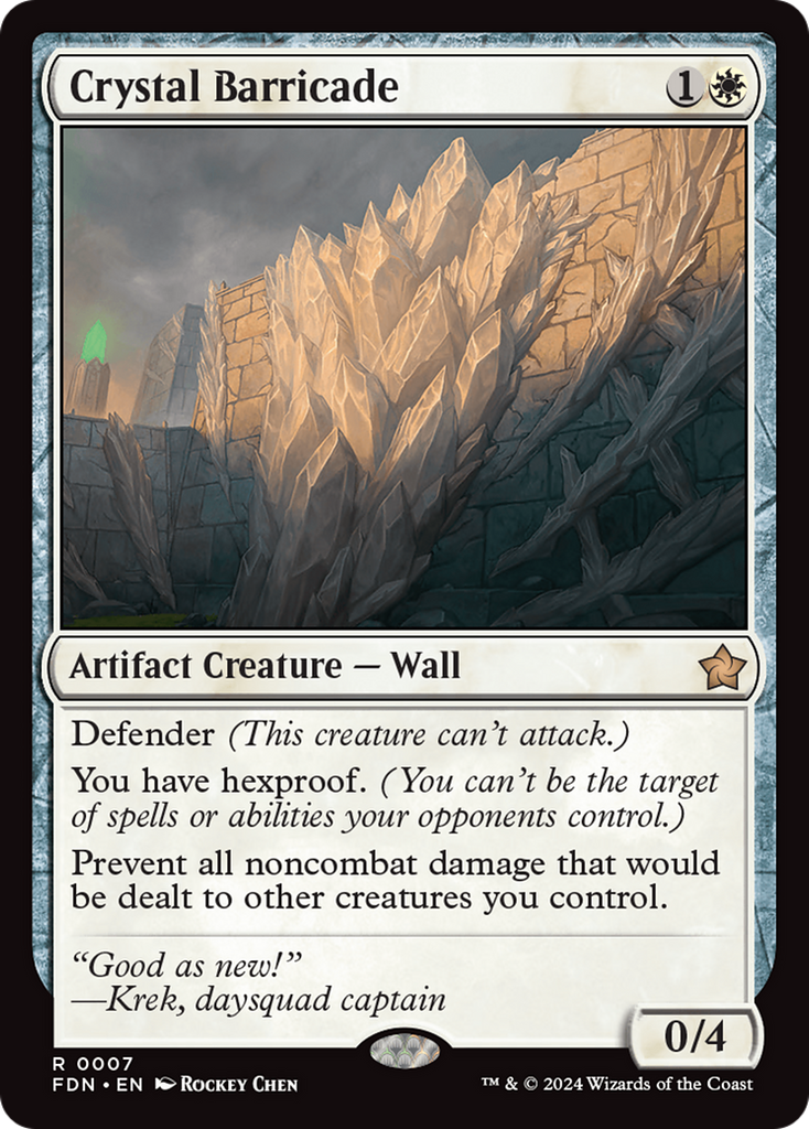 Magic: The Gathering - Crystal Barricade Foil - Foundations