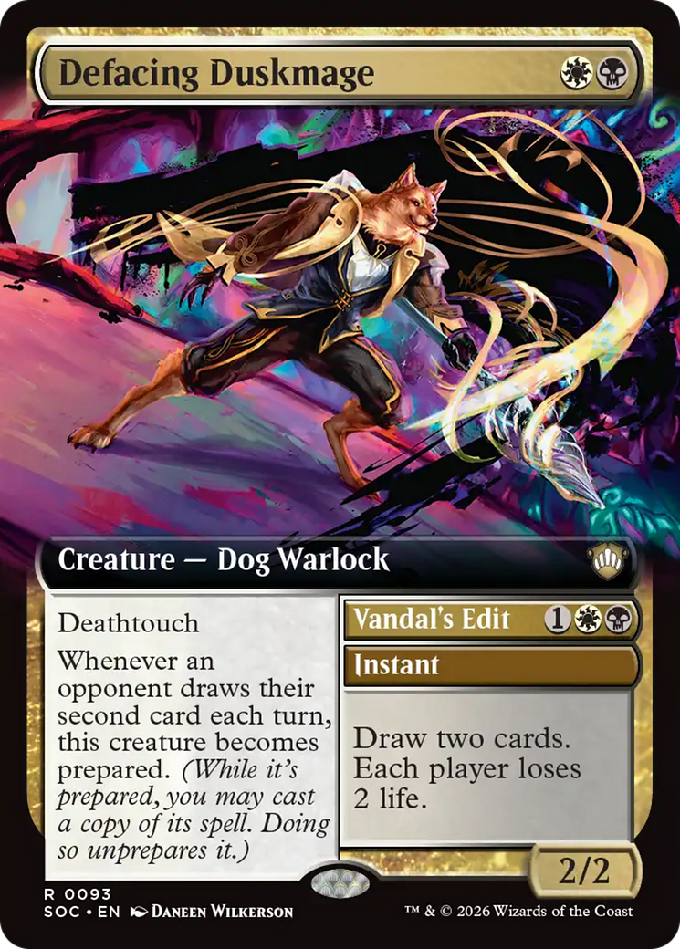 Magic: The Gathering - Defacing Duskmage // Vandal's Edit - Secrets of Strixhaven Commander